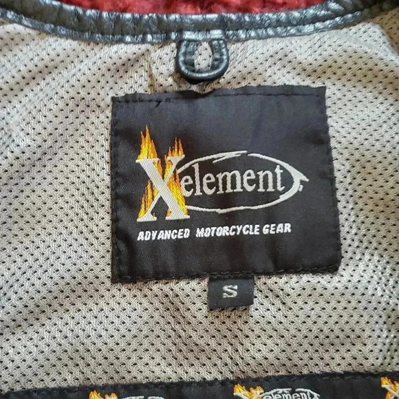 X ELEMENT Vintage Leather Motorcycle Vest Small - Picture 4 of 7
